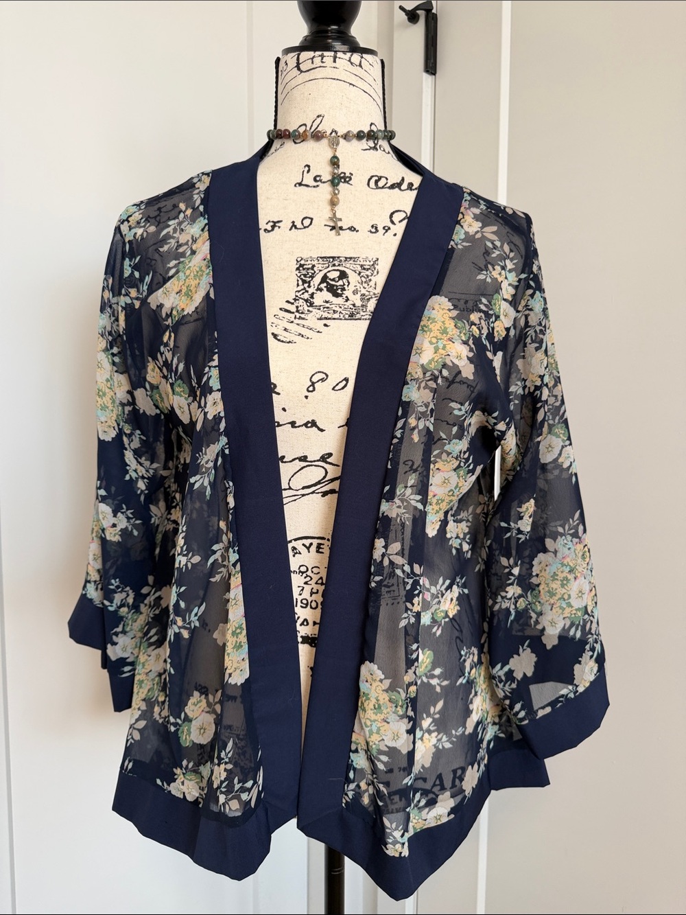 Sheer Floral Kimono